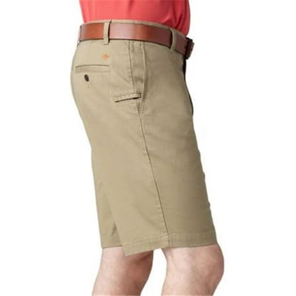 Mens Classic Fit Twill Shorts 10.5 Inseam Casual Chino Shorts with Pockets - Picture 4 of 5